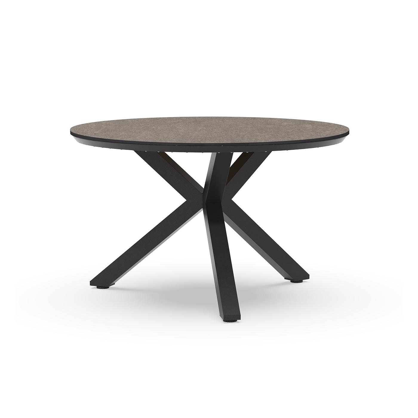 Orbital Dining Table Trespa Dark Basalt 120 cm Ø Charcoal
