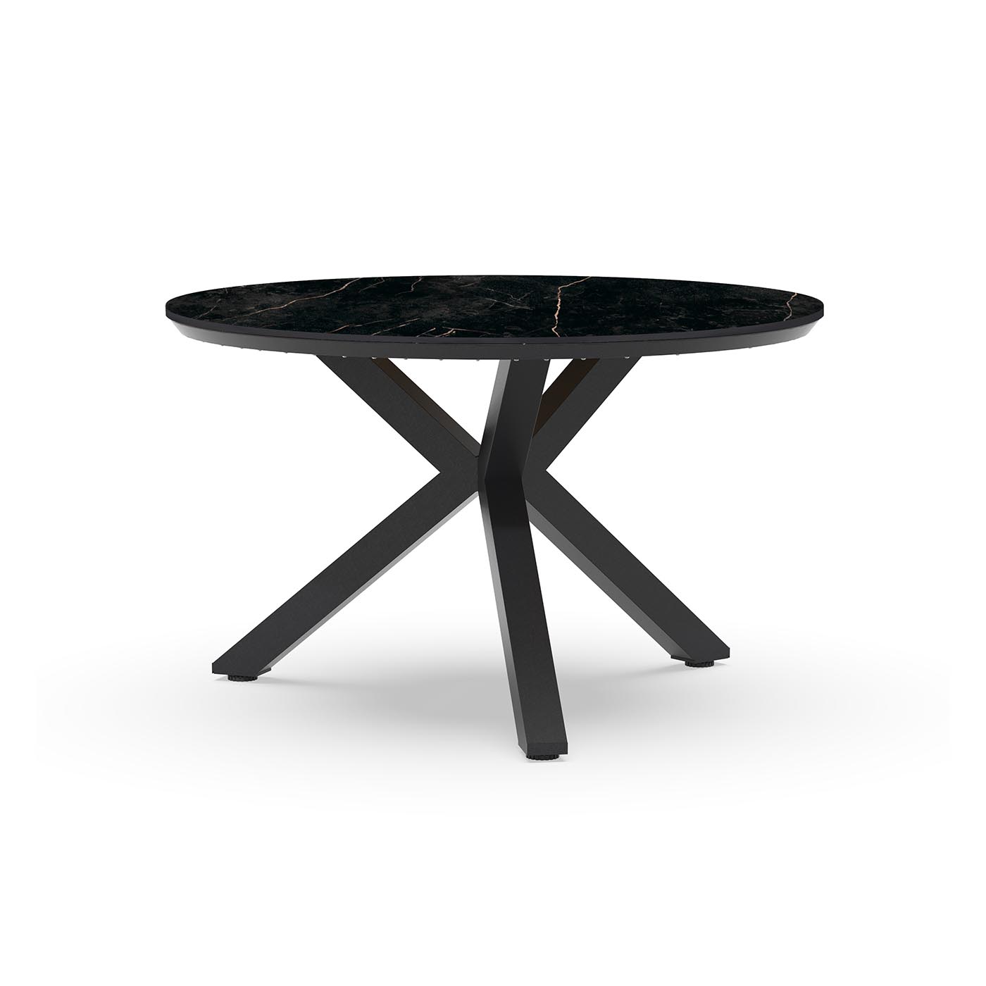 Orbital Dining Table Trespa Marble 120 cm Ø Charcoal