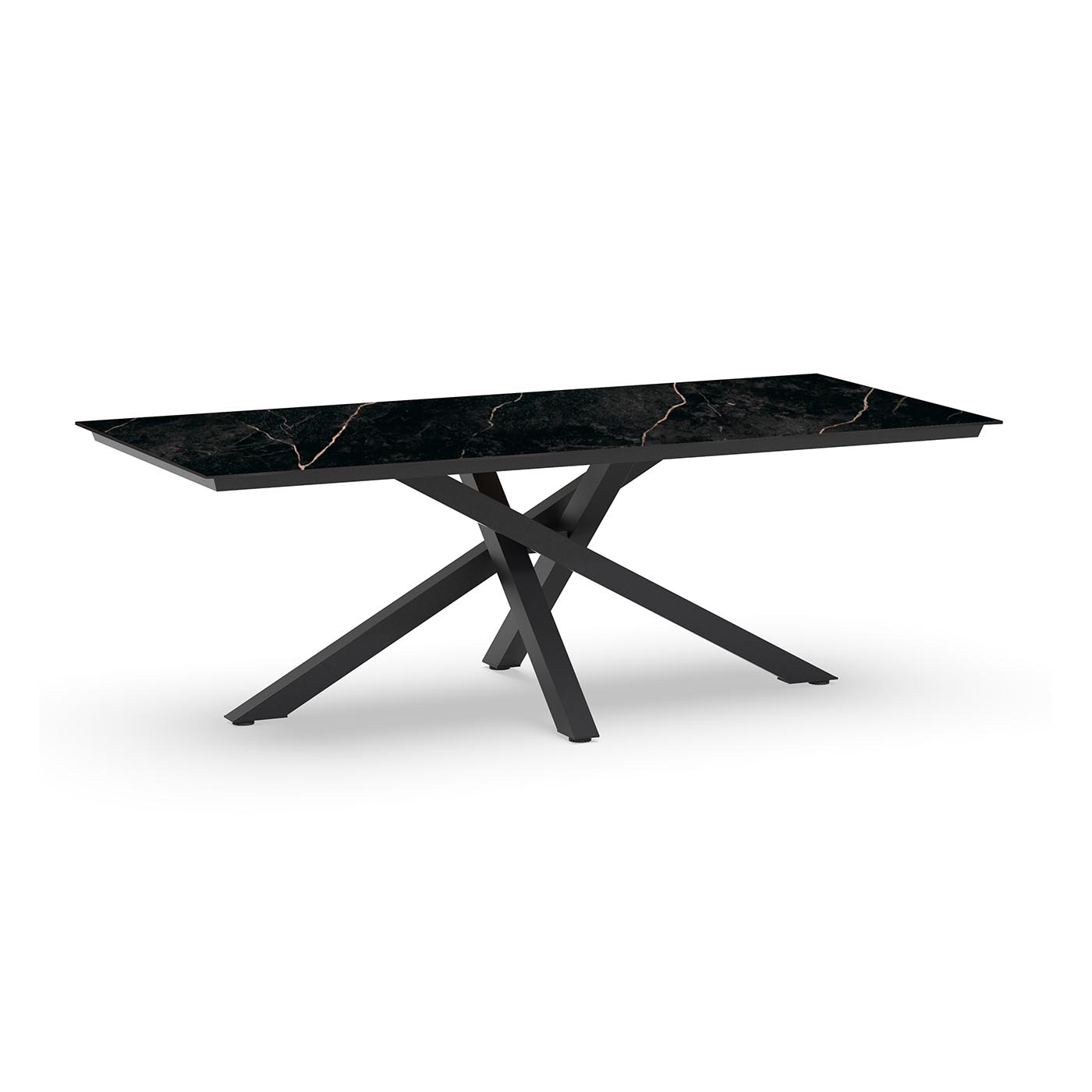 Orion Dining Table Trespa Marble 220 x 100 cm Charcoal