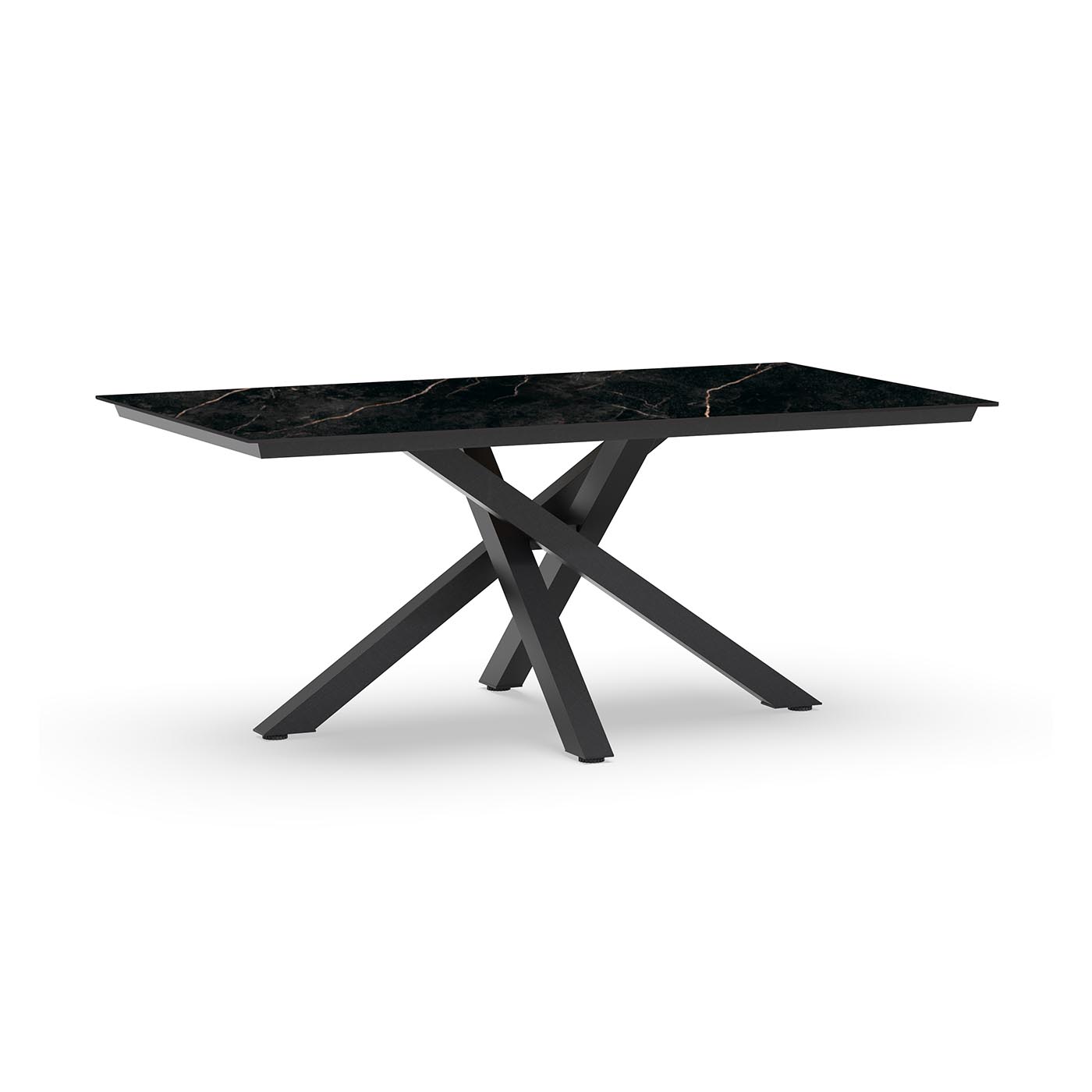 Orion Dining Table Trespa Marble 180 x 100 cm Charcoal