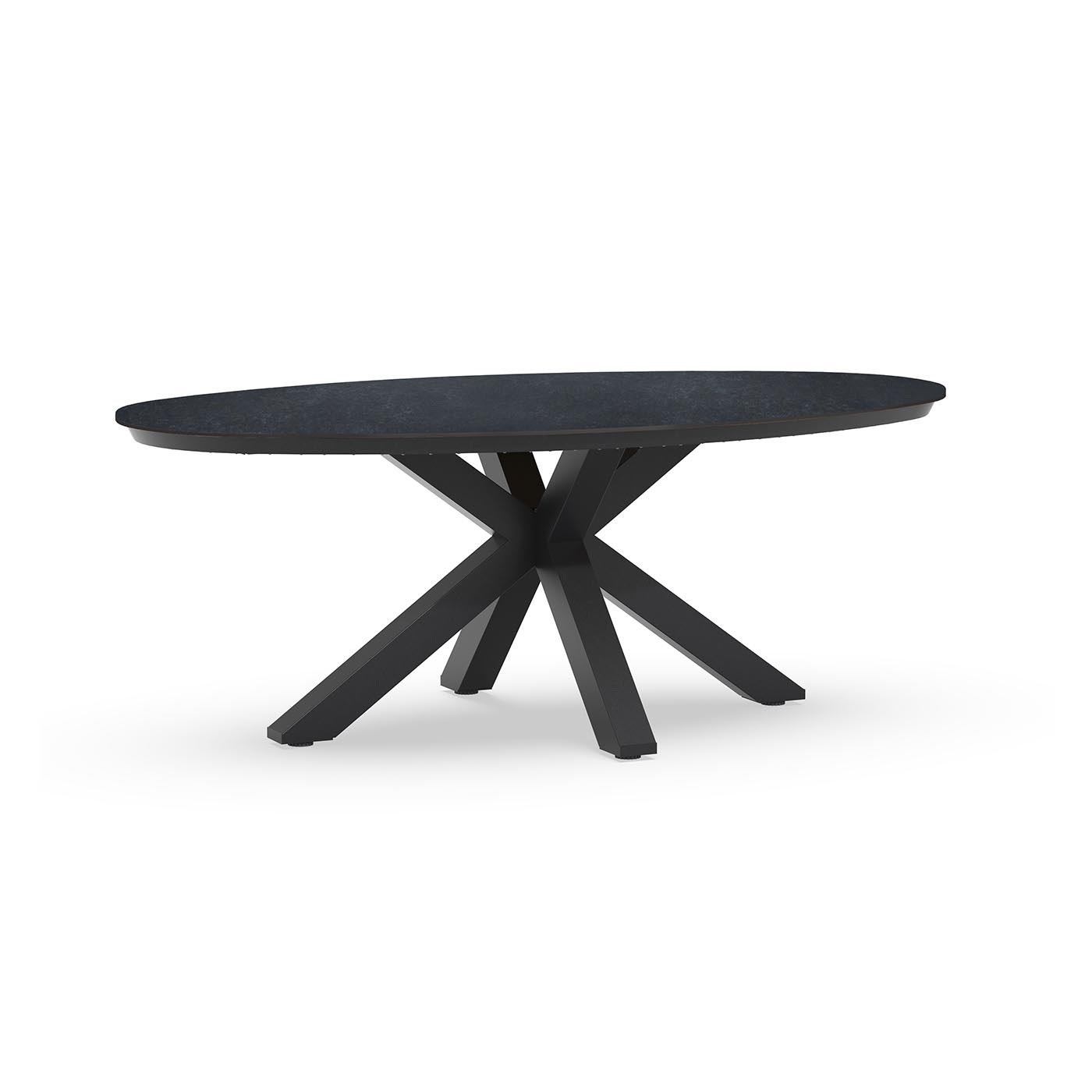 Oblong Dining Table Trespa Graphite 200 x 110 cm Charcoal