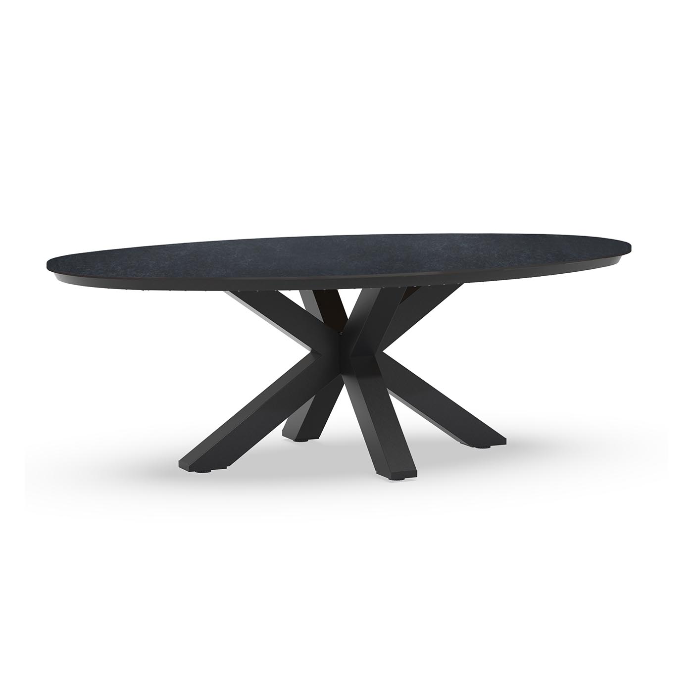 Oblong Dining Table Trespa Graphite 220 x 130 cm Charcoal