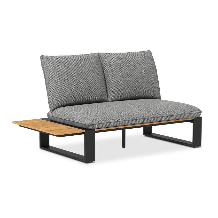 Seto Charcoal 2-Seater Right Charcoal