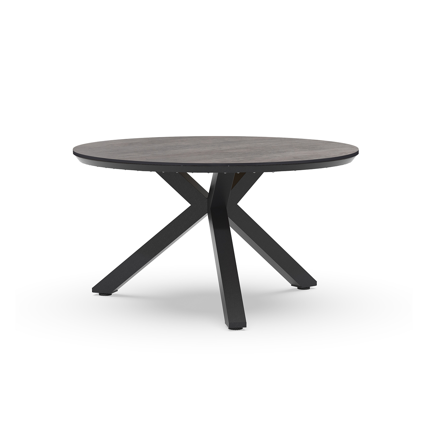 Orbital Low Dining Table Trespa Forest Grey 120 cm Ø Charcoal