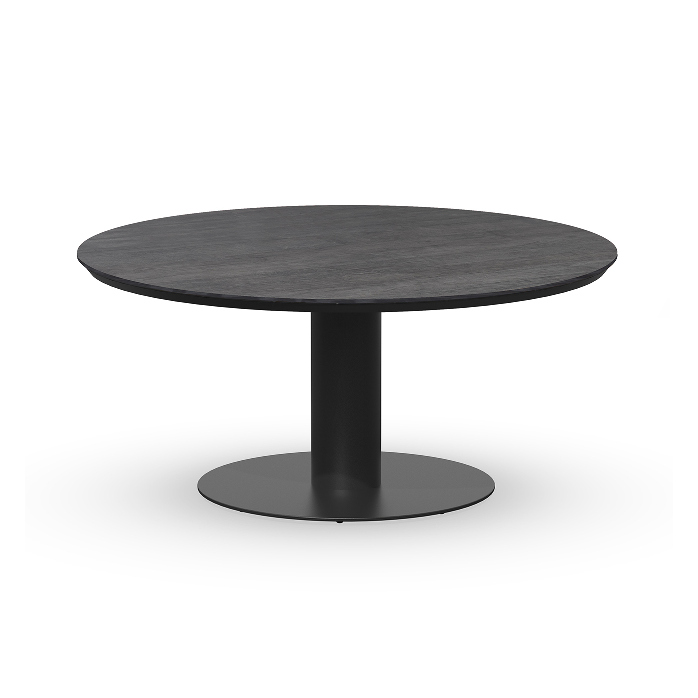 Morena Low Dining Table Trespa Forest Grey 120 cm Ø Charcoal
