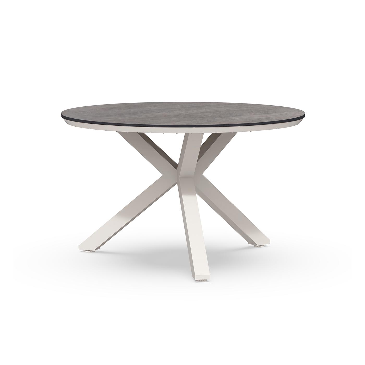 Orbital Dining Table Trespa Forest Grey 120 cm Ø Creme White