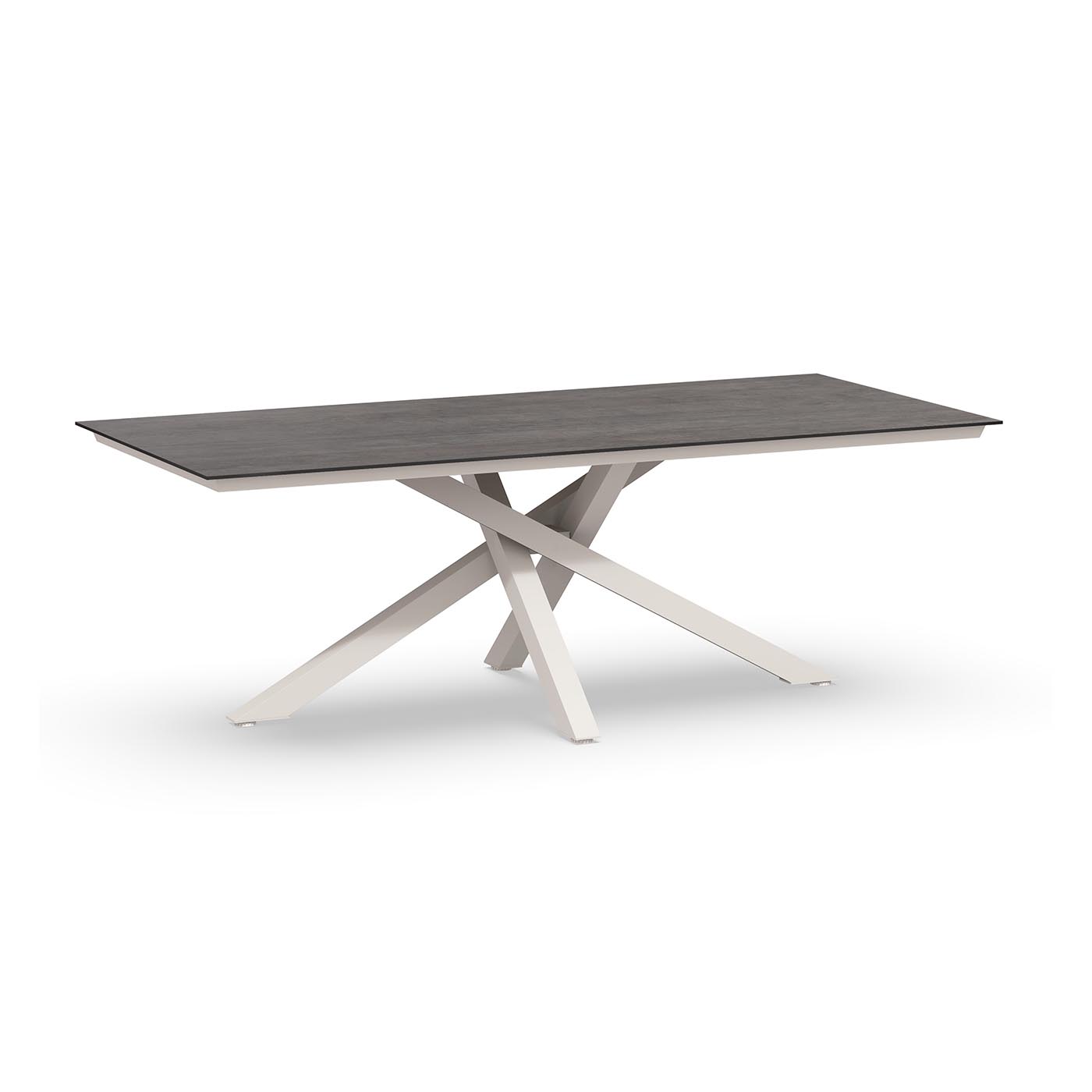 Orion Dining Table Trespa Forest Grey 220 x 100 cm Creme White