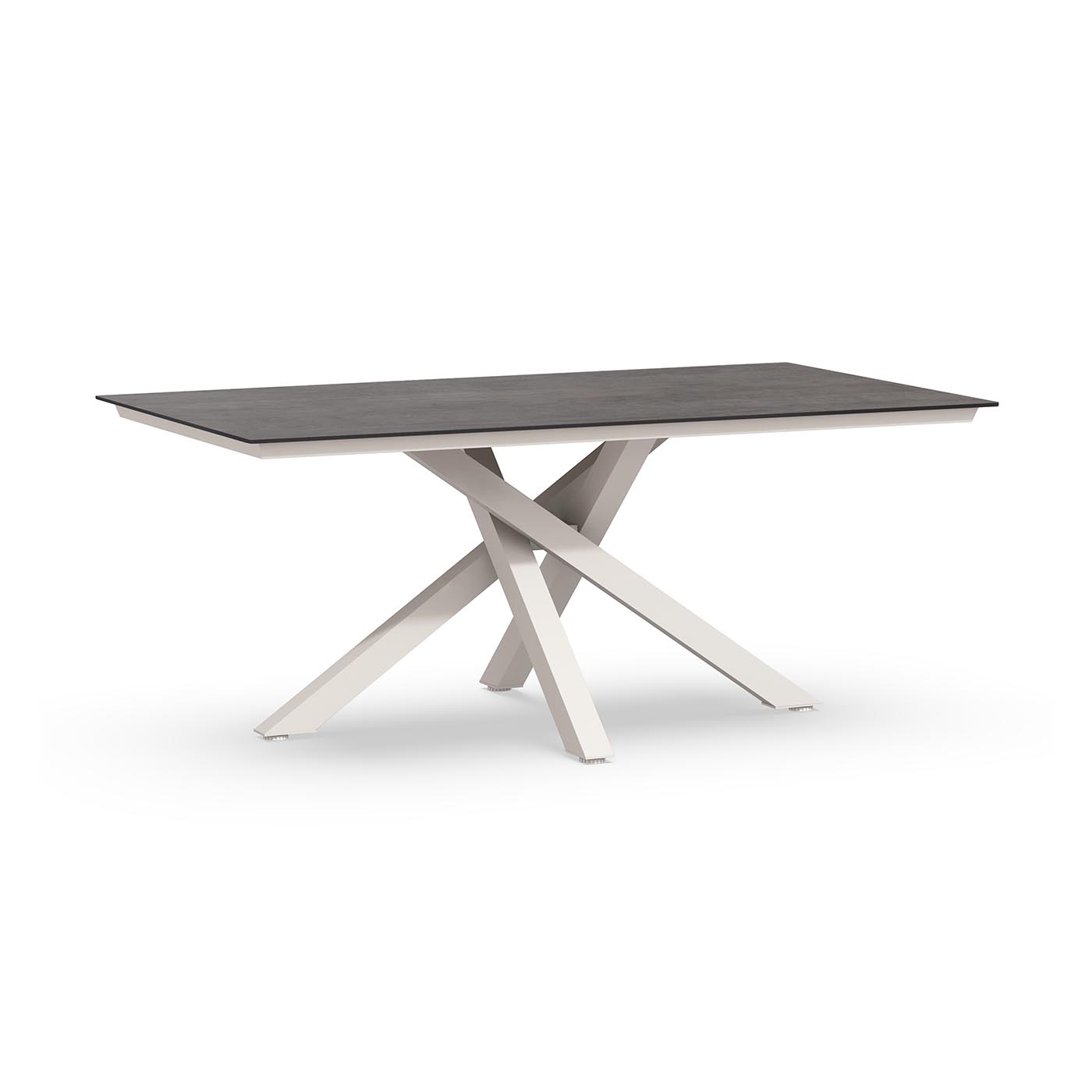 Orion Dining Table Trespa Forest Grey 180 x 100 cm Creme White