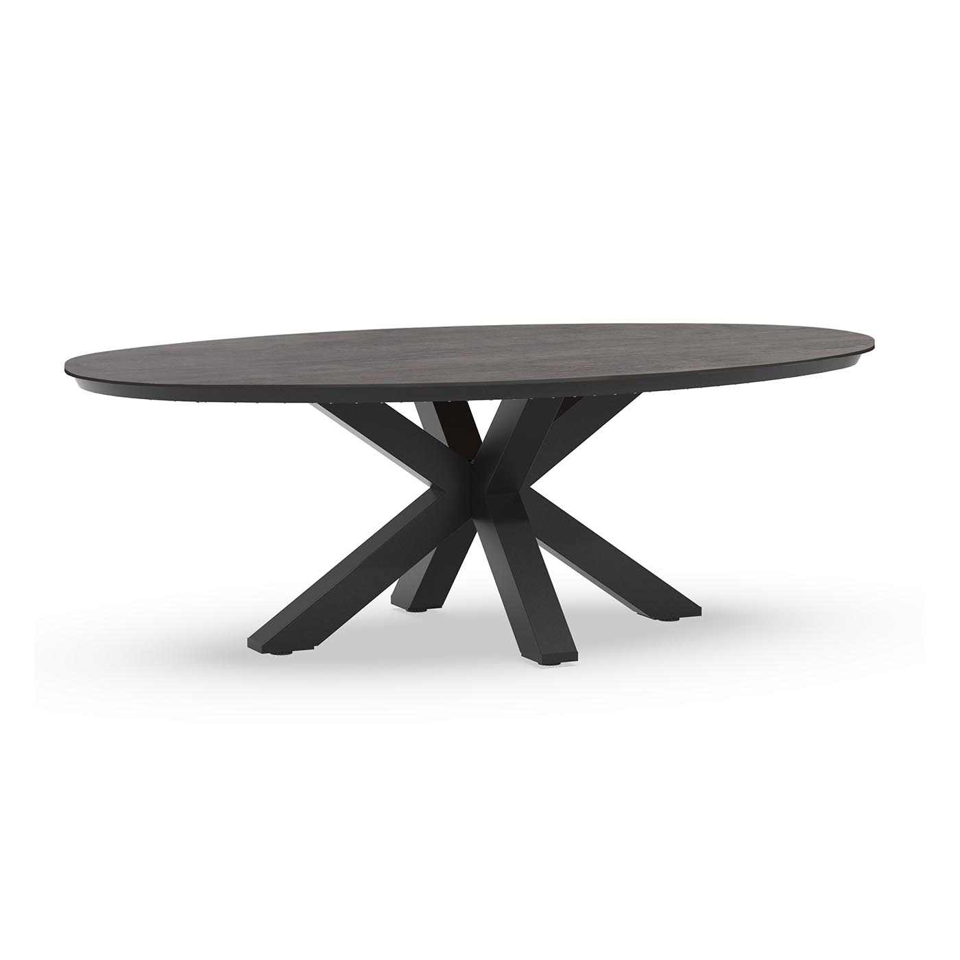 Oblong Dining Table Trespa Forest Grey 220 x 130 cm Charcoal