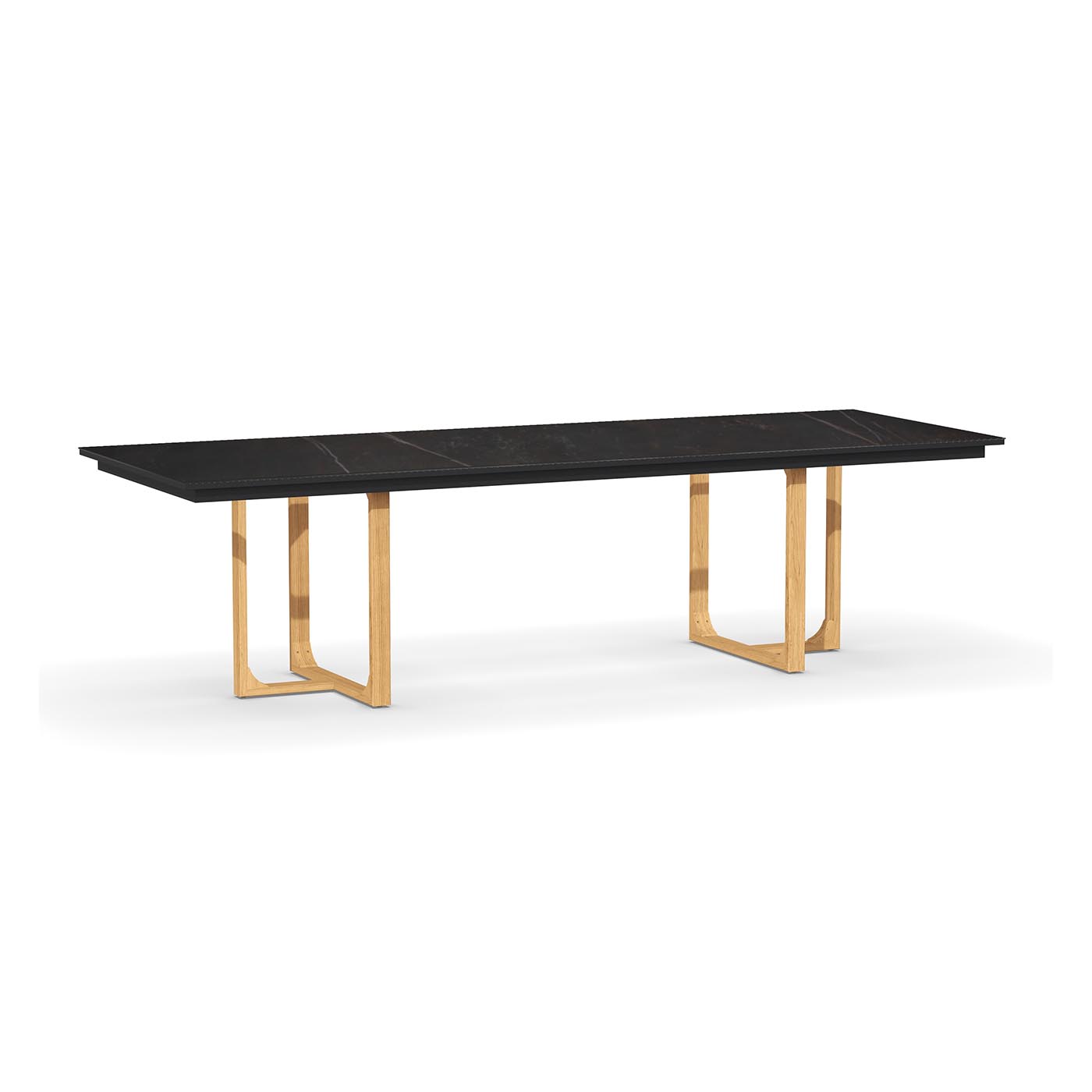 Nida Teak Dining Table Dekton Kelya 280 x 100 cm Charcoal