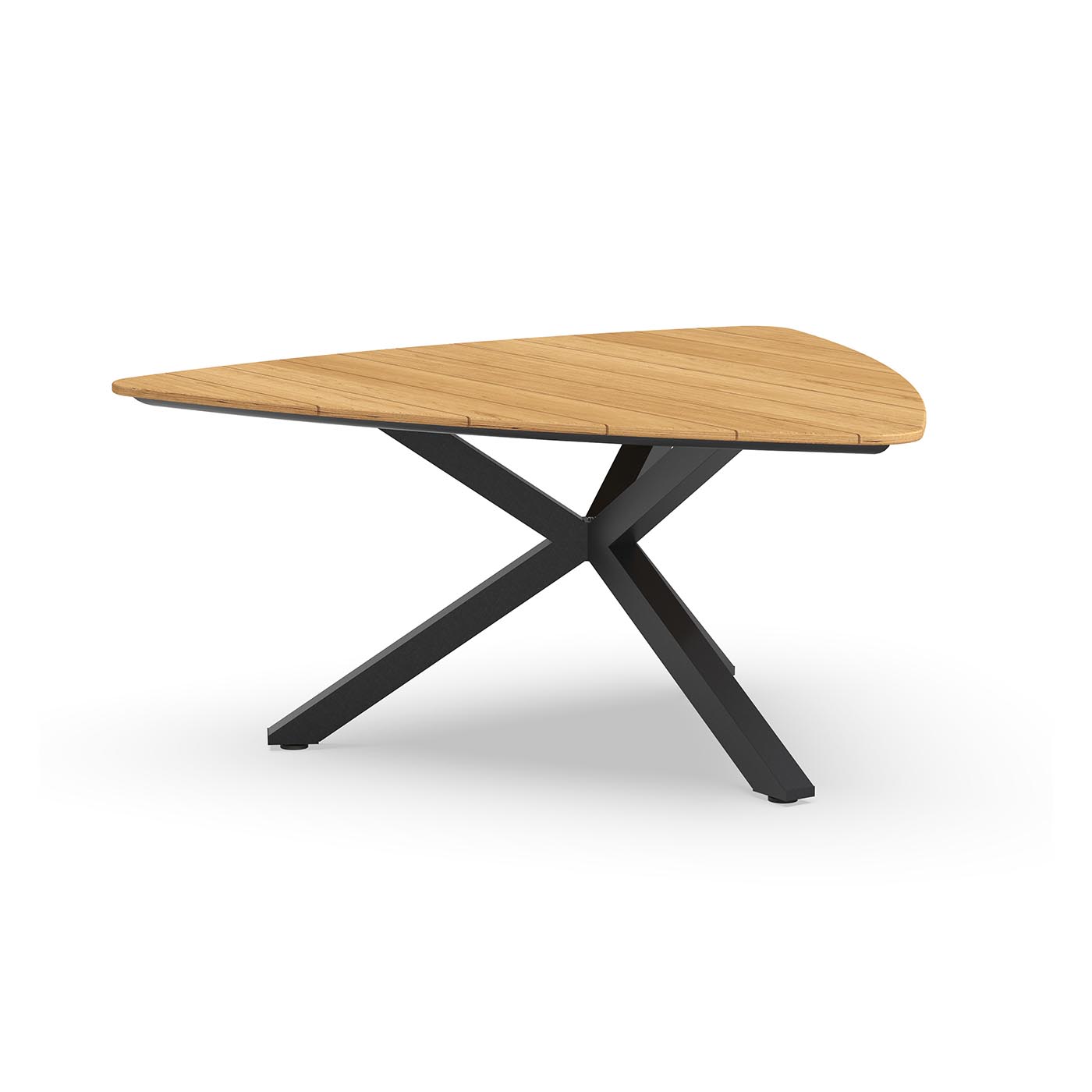 Oden Dining Table Teak 165 x 165 cm Charcoal